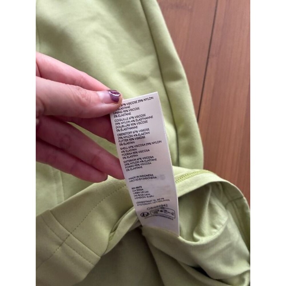 Maeve Anthropologie light green scalloped collar mini dress Medium Petite - Picture 6 of 8